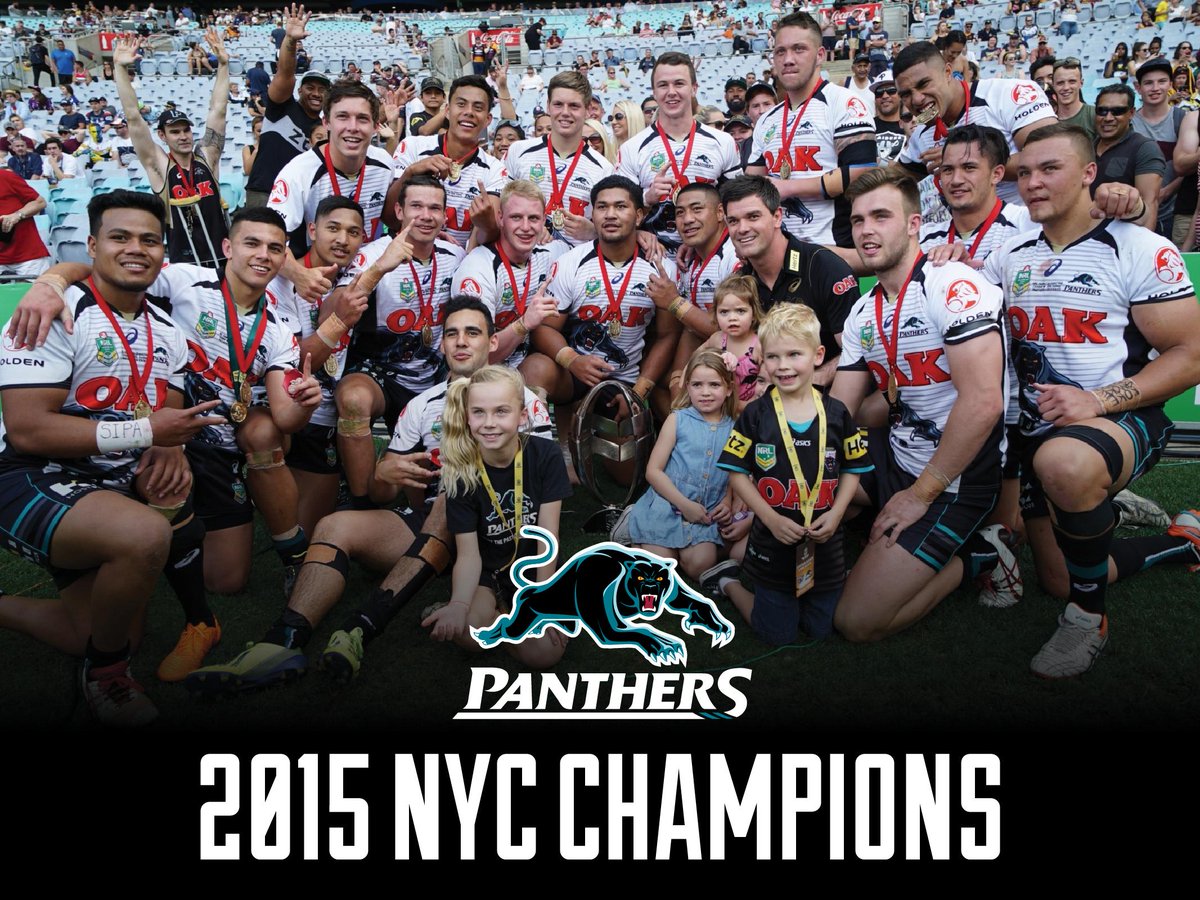 PenrithPanthers's tweet photo. 2015 NYC CHAMPIONS!

Watch the Panthers belt out the team song: http://t.co/00AmwOoZHe

#pantherpride http://t.co/9rwfBQrHM5