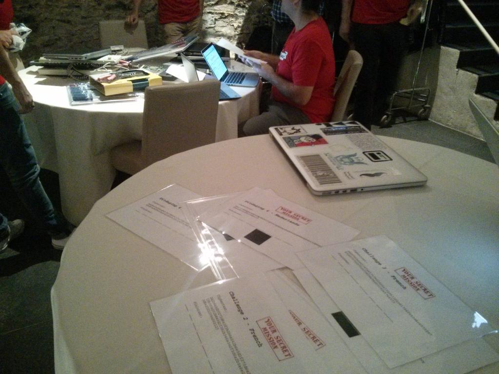 SanderDemeester's tweet photo. Preparing #BruCON2015 crypto challenges for kids! http://t.co/iZvrox6hh1
