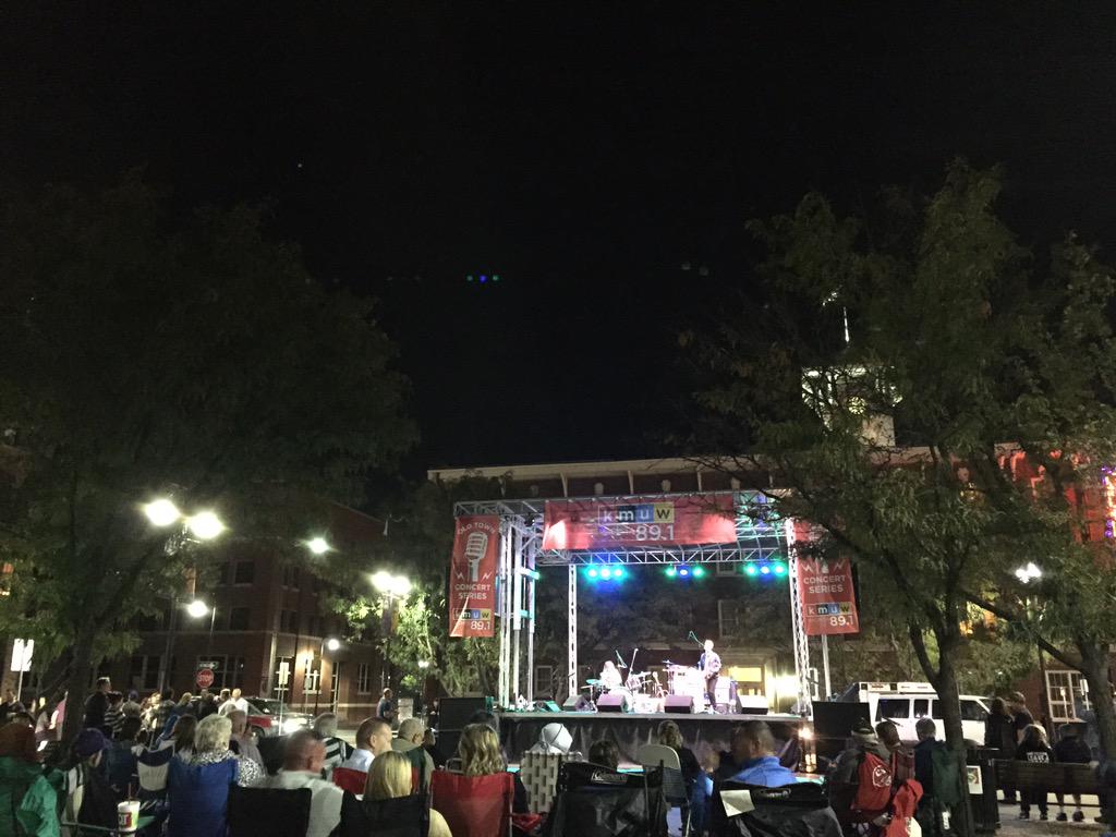 hanging out at the KMUW Old Town Concert Series on this beautiful night. Thanks <a href="/KMUW/">KMUW</a> KMUW