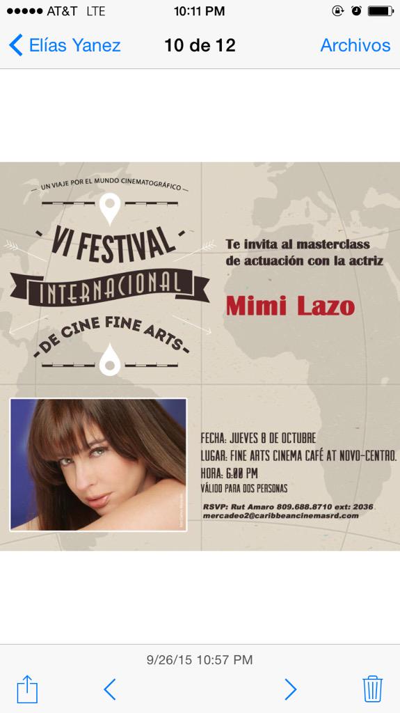 MimiLazoD's tweet photo. Y por fin me voy a mi santo domingo este jueves  presentaremos LIZ EN SEPTIEMBRE de @finatorresb http://t.co/82uCAk5zCe