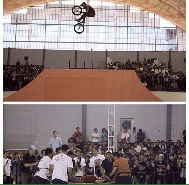 Turut Berduka cita atas meninggalnya Taufan, rider Bmx Bandung. #RIPTaufan #BDGBMX #FlowerCityBlader #IOXC2015