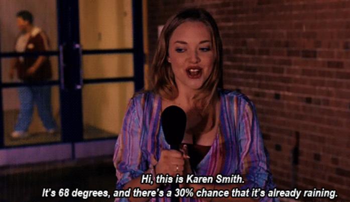 toripaigeking's tweet photo. In honor of #NationalMeanGirlsDay and the #rainpocolypse 😂😂 http://t.co/JTEnWSCcjw