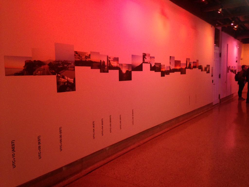 curatorsnetwork's tweet photo. Experience the sunset until the sun rises @YoungplaceTO for #snbTO. Emily DiCarlo: Between You &amp; Me on until Nov 8 http://t.co/h7cjFxST1V