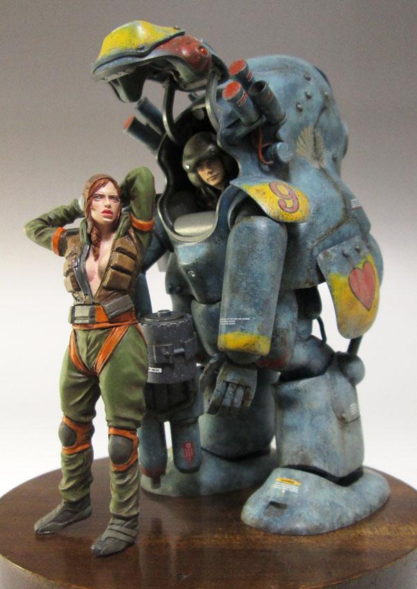 Taichi701001's tweet photo. ウェザリングカラーでガッツリと彩度を落としてヒールさんフィギュア完成！アンモナイツはこれにて完了！次はホワイトナイトだ〜 http://t.co/OQxHtdia9R