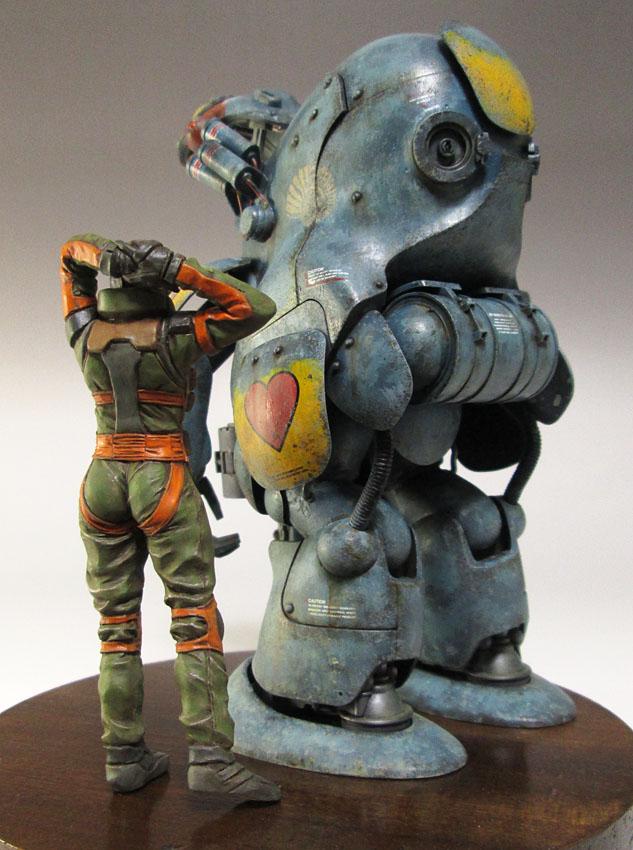 Taichi701001's tweet photo. ウェザリングカラーでガッツリと彩度を落としてヒールさんフィギュア完成！アンモナイツはこれにて完了！次はホワイトナイトだ〜 http://t.co/OQxHtdia9R