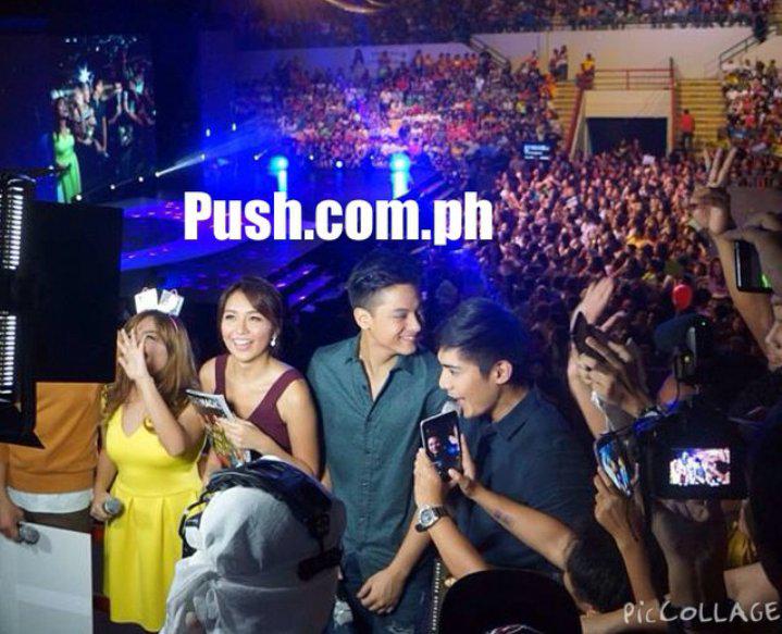 KTeammatesQC's tweet photo. “KathNiel looked so happy during ASAP hosting duties with Alora and Robi.”—pushalerts. #PushAwardsKathNiels http://t.co/B5l4xdhnNM