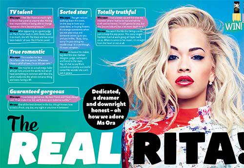 LauraJBentley's tweet photo. @AlwaysRitaOra @RitaOra keeps it real in the new issue of @totpmag Plus #win her @rimmellondonuk nail collection! http://t.co/yCO0KcXBjz