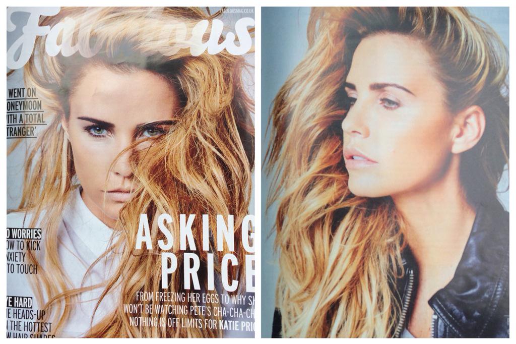 grantm83's tweet photo. Sunday morning reading @MissKatiePrice #fabulousmagazine @TheSun @Fabulousmag #stunning #thepricey #katieprice 💋 http://t.co/jeOzhWh6p5