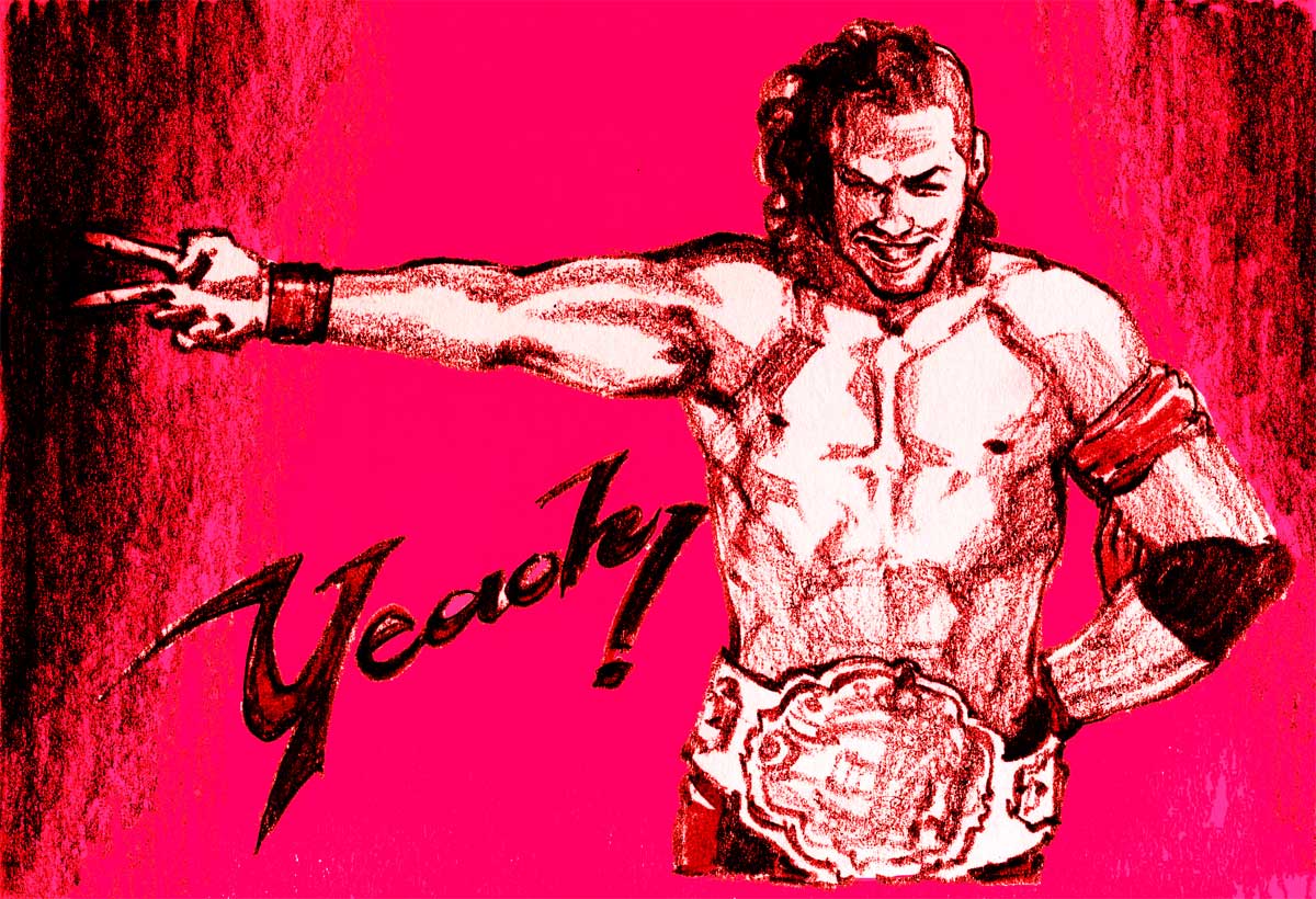 京橋 目にやさしくない中邑選手のpc用壁紙を描きました Njpw Yeaoh 中邑真輔 Pink Njdest Http T Co Fmvrrxlqcp