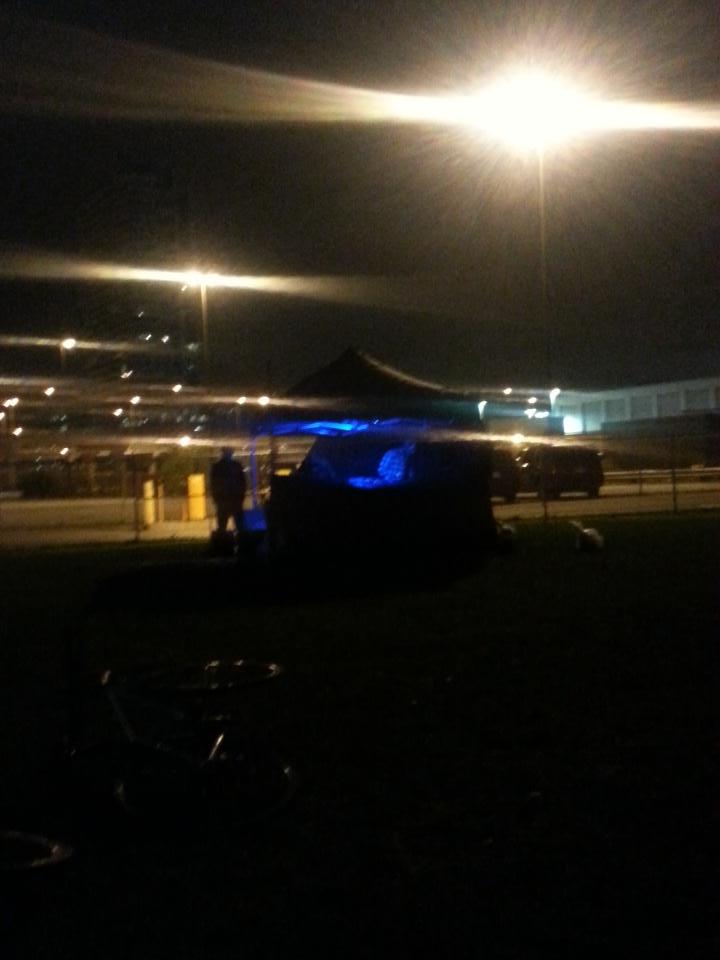 The DJ mixing booth is where all the spund magic is made for"Hit"-Christof himself is the Dj this hour #ACNUIT15