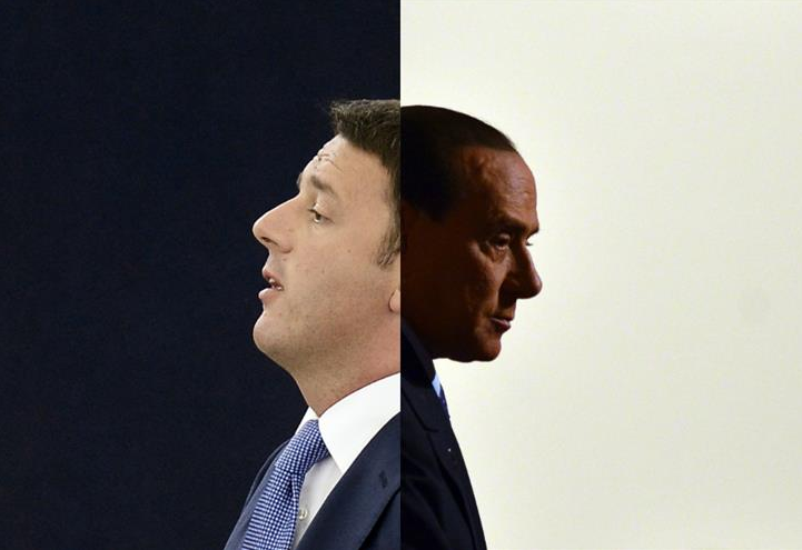 Linkiesta's tweet photo. Affinità e divergenze tra il dottor Renzi e mister Berlusconi: http://t.co/9yhts1kS5T http://t.co/n6sflfNWER