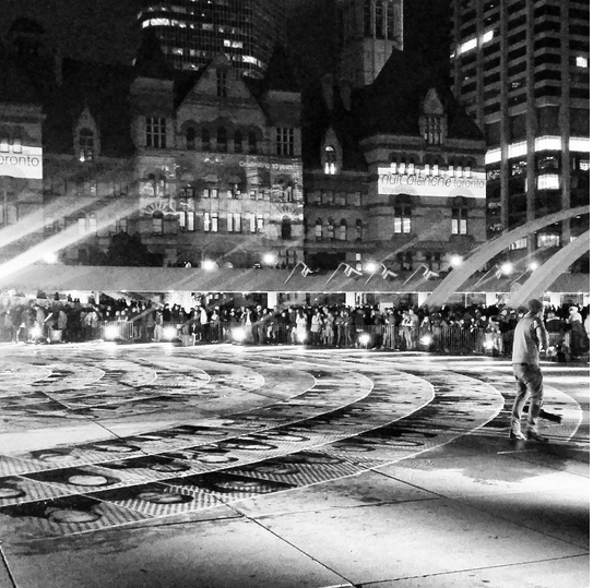 melissadavis's tweet photo. Stayed up WAY past our bedtimes for #snbTO @sbnuitblancheTO 
#art #snbTOblogTO #contemporaryart #snb15 #nuitblancheto http://t.co/ghDTDkPiNj