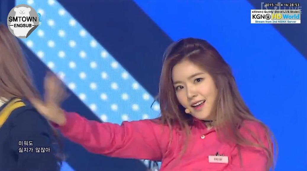SMTownEngSub's tweet photo. Red Velvet "Dumb Dumb" Stage on Inkigayo http://t.co/h6ISHVniDL http://t.co/eh9nEctkP3