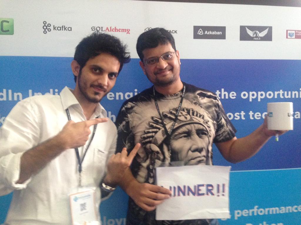 sandinmashoes's tweet photo. @sujaysparikh @dev06nit @pavanvamsi what are your chances to win?! #LinkedInatPycon15 http://t.co/D4uVvgDMlB