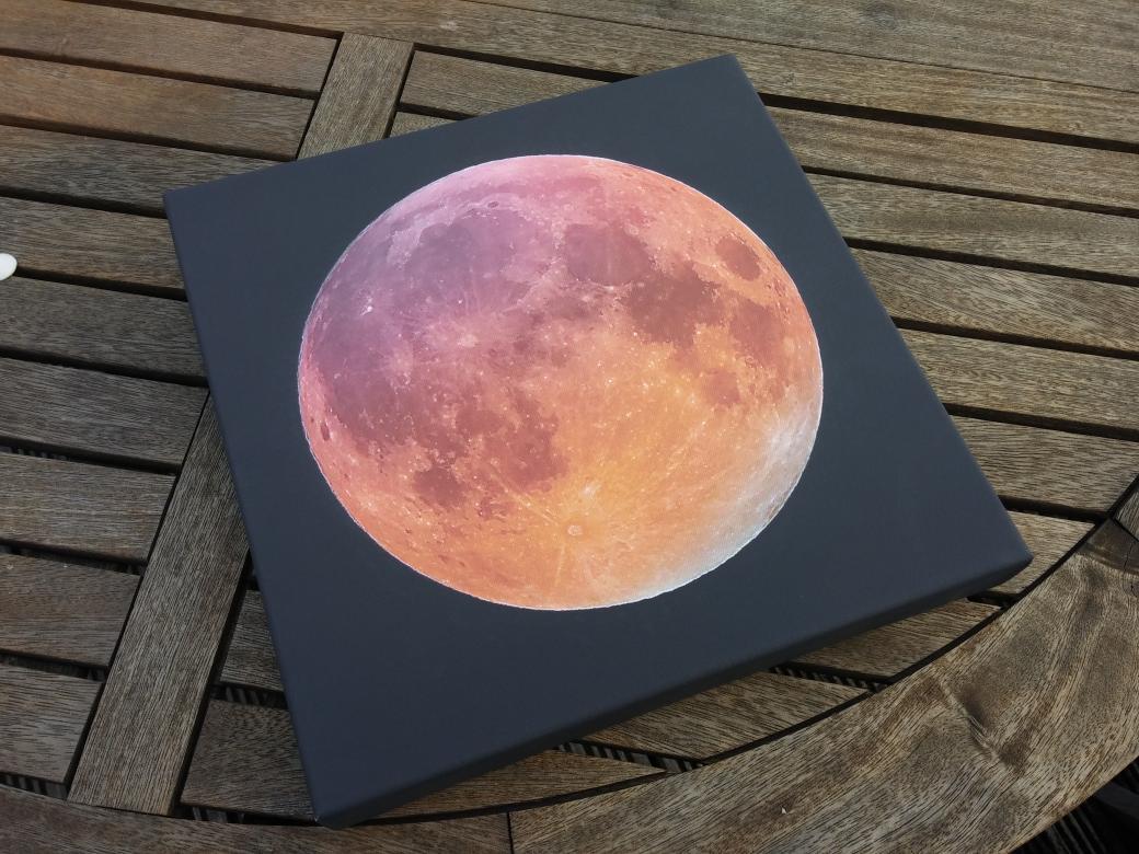 Our canvas print of the #SuperBloodMoon now for sale just 25.00 for 12x12 inch print. Photo taken by Simon Longley