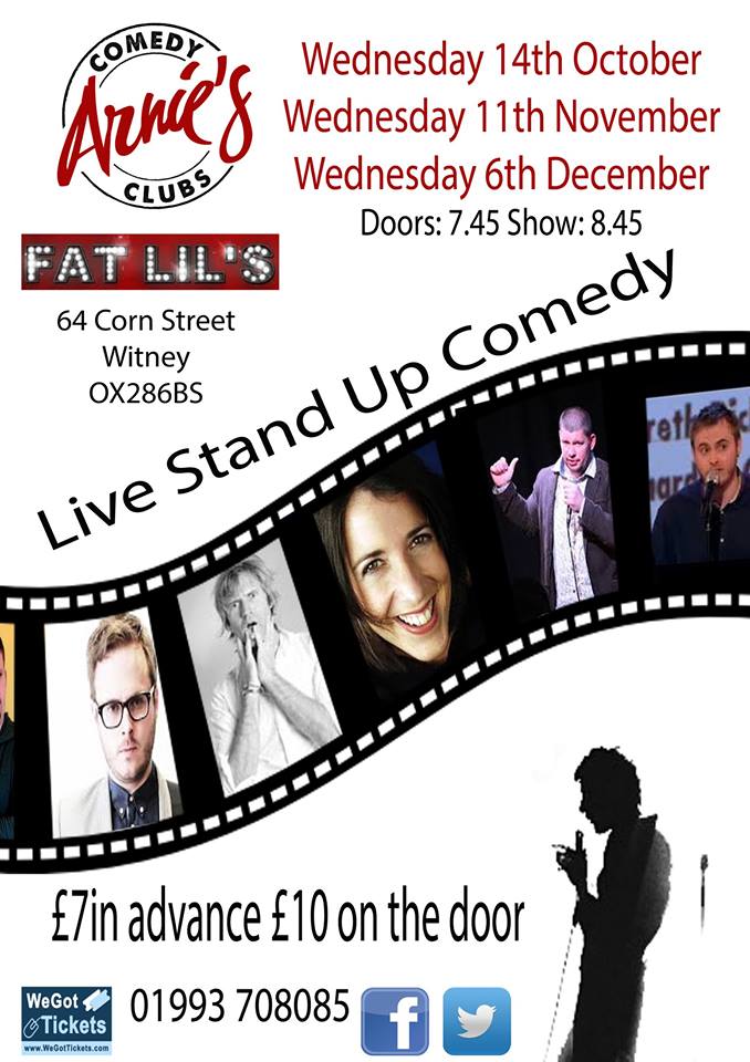 WitneyEvents's tweet image. Tonight 8.30pm @FatLils Comedy Club with @chrismolineux #Witney