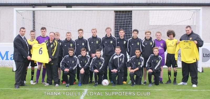 clachfc's tweet photo. The Lily loyal present our u15 A squad with their new sponsored kit for the new season. #futureiswhite http://t.co/8USrY7y0e2