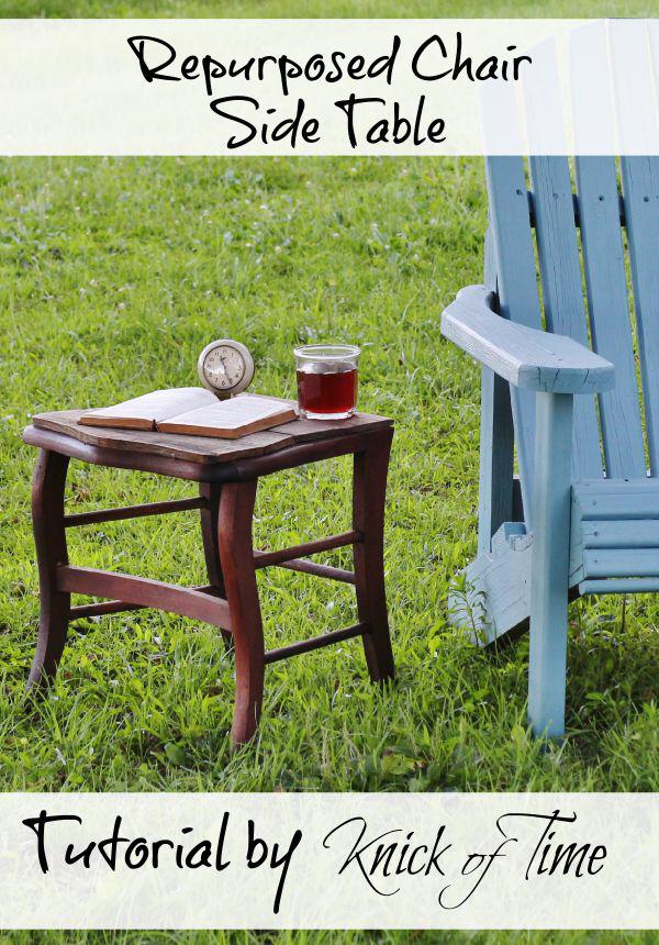 DetroitReStore's tweet photo. #Upcycle that old, busted chair into a really #unique side table! #ReStore #RepurposingSunday http://t.co/dIY5Bzaesb http://t.co/4eK9gELeQk