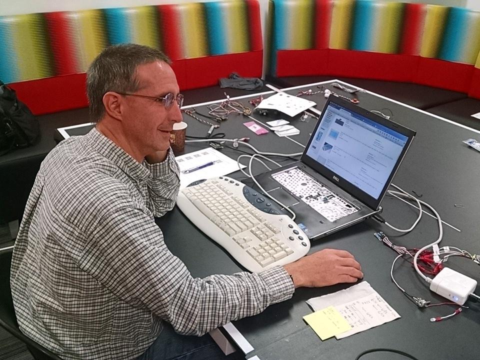 DSInc_Cellio's tweet photo. Hacking, but IoT Hacking?!? #ncriothack @ASSISTCenter @NCRIoT @bright_wolf #hackathoniotnc http://t.co/7YUZ0mZB6K