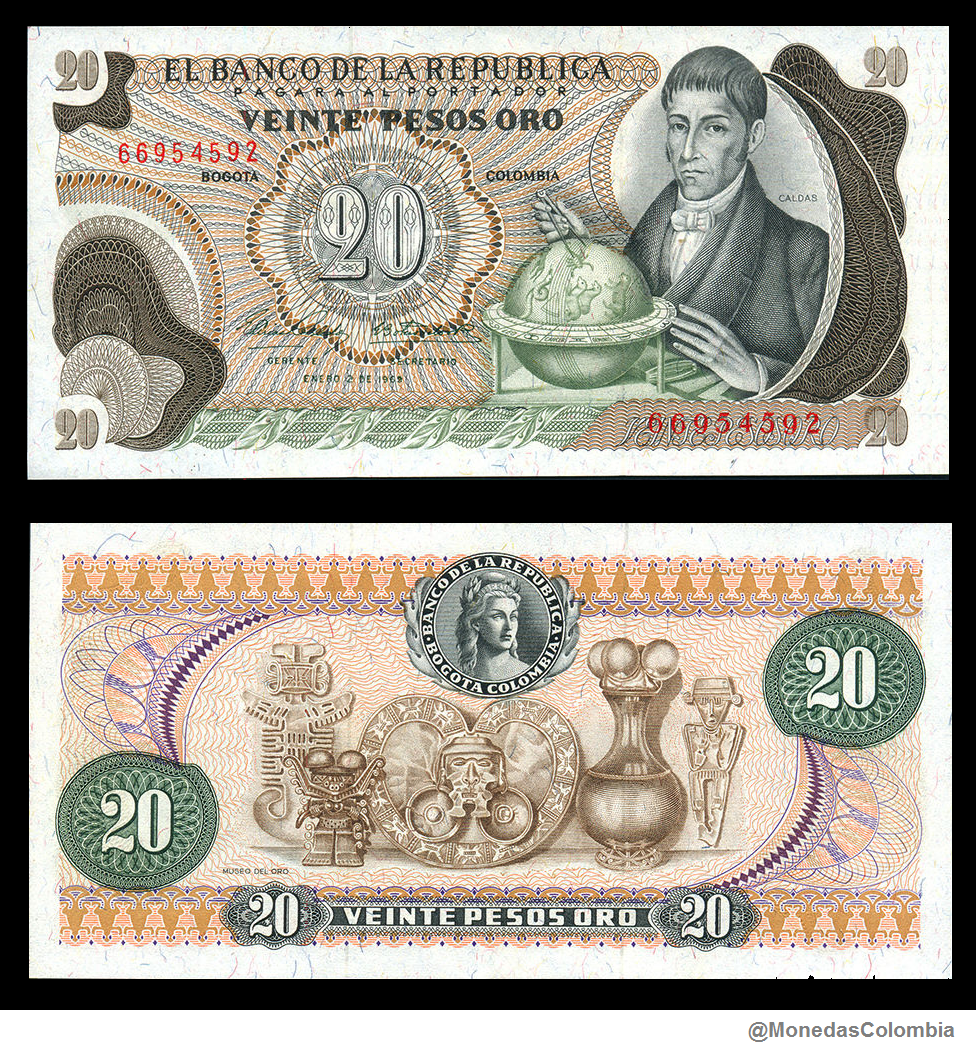 MonedasColombia's tweet photo. 4 octubre 1768 nació en Popayán Francisco José de Caldas científico, botánico, astrónomo, prócer
Billete 20 Pesos oro http://t.co/CTjhOTIr4z