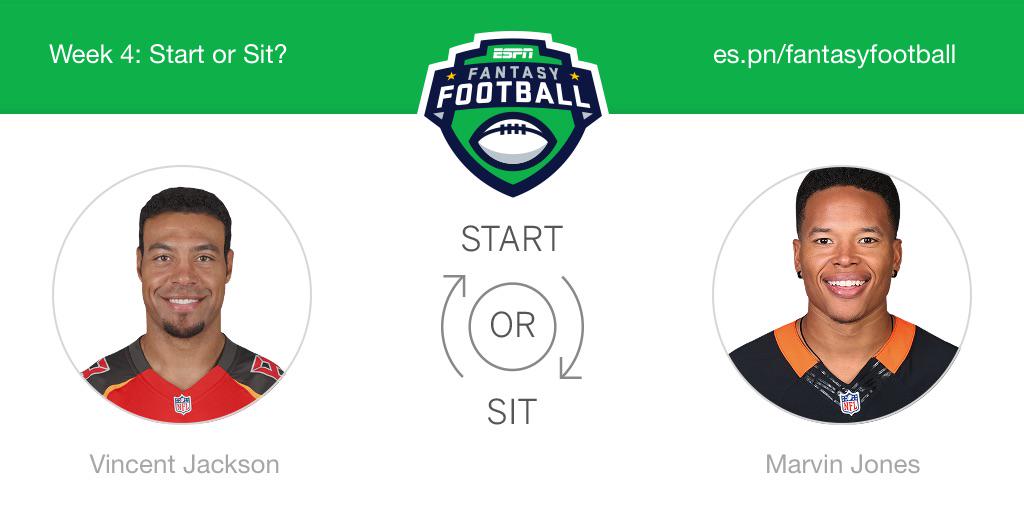 Who should I start this week? Vincent Jackson or Marvin Jones! <a href="/ESPNFantasy/">ESPN Fantasy Sports</a> #FantasyFootball