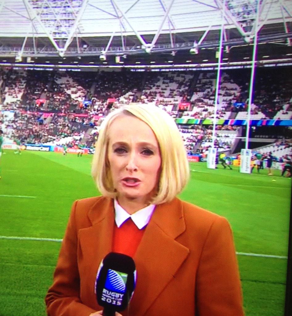 SportSideliner's tweet photo. Sinead Kissane on TV3 looks like she's going togging out for the Netherlands. #TV3Rugby #RWC2015 #IREvITA http://t.co/RdYTHPRub3