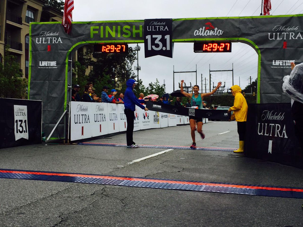 Run131Series's tweet photo. Congrats to our men's and women's 13.1 winners, Brett Barnette and Kaia Hampton! #131atlanta http://t.co/65tq0JTIs4