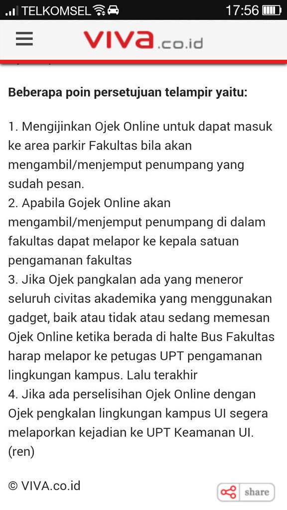 ngeGrabBike's tweet photo. Perjanjian UPT Ui dengan Opang (ojek pangkalan) http://t.co/LFPmu31xbs