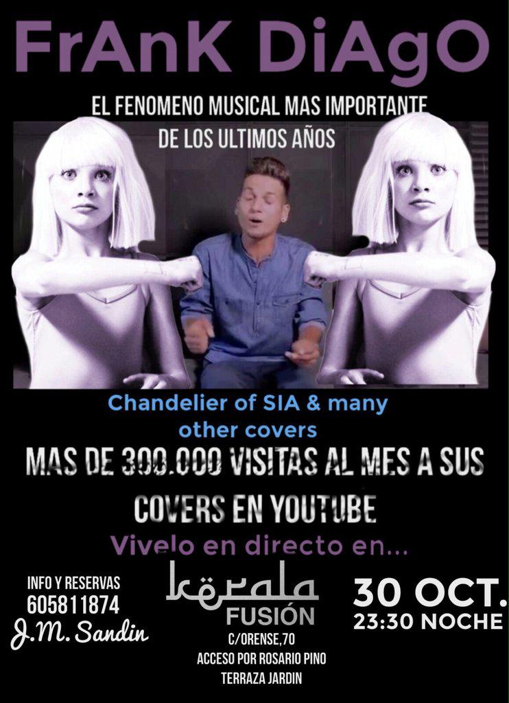 frankdiago's tweet photo. OS espero a TOD@S el 30 de Octubre en Madrid en la sala @keralafusion 😊🎵🎤 http://t.co/JbwcU61vec