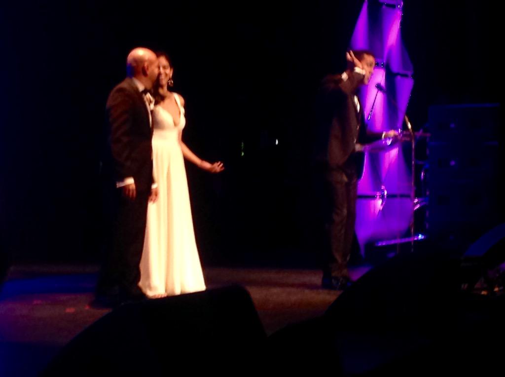 HCAwards's tweet photo. #HCAwards Producers Javier Suarez&amp;Cecilia Ramirez thank the 2015 Hispanic Choice Awards audience. #SpectacularEvening http://t.co/dkmjZQMvGx