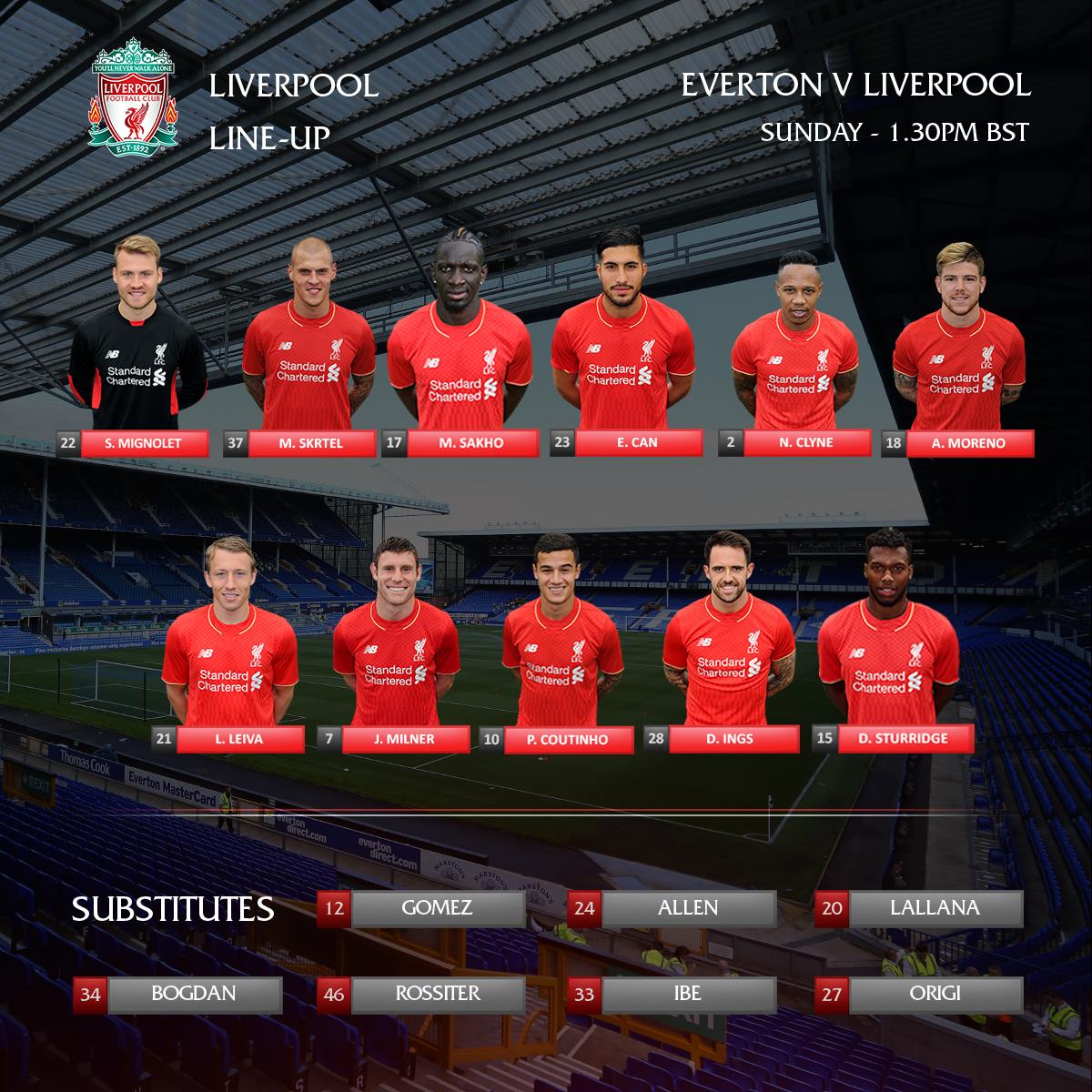 Liverpool FC on Twitter: "Today’s confirmed #LFC starting line-up and