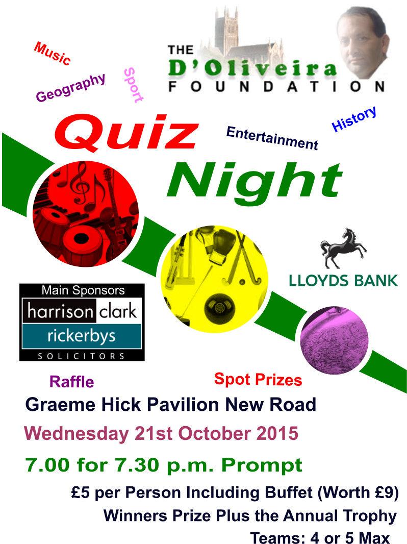DOliveiraFound's tweet photo. D'Oliveira Foundation Quiz Night #nobrainnogain http://t.co/btCHy9mqfZ