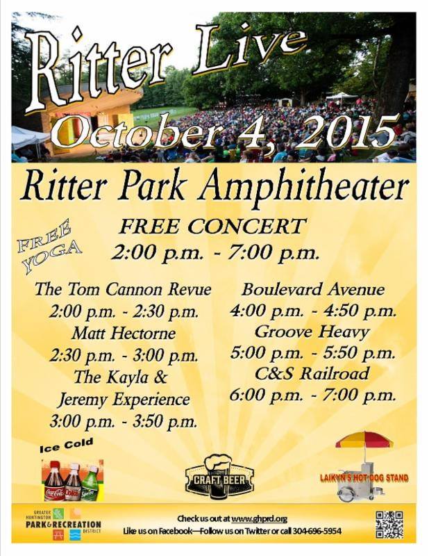 DowntownHWV's tweet photo. #RitterLive THIS AFTERNOON at the Ritter Park Amphitheater!! Admission is FREE!! #HWV #HuntingtonWV http://t.co/wnTsV6h93m
