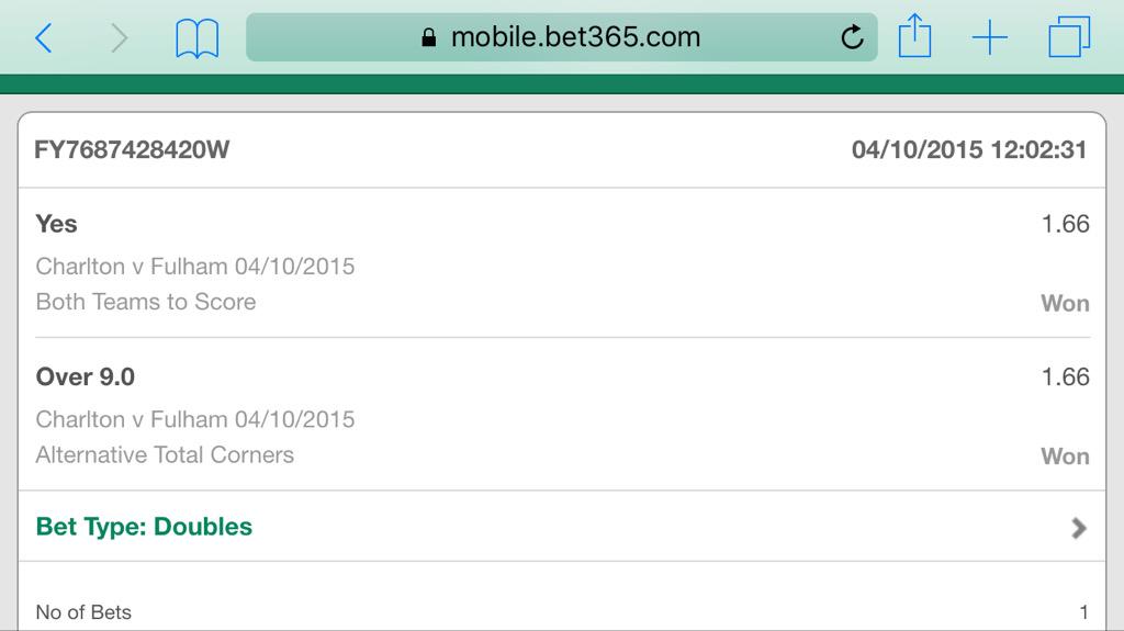 _ITOCH's tweet photo. @Dynamobetting #OSSSHHHH OVER 9.0 corners as well. There's the in play double☑️ http://t.co/ORTwn0TLB6
