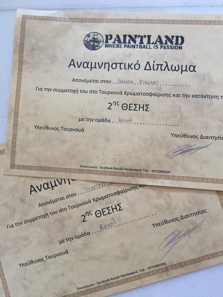 Team Reset wins 2nd place at paintland !! 💪🏼💪🏼