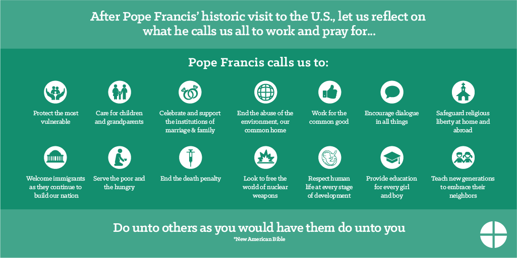 USCCB's tweet photo. On this day of the Feast of St. Francis, favorite this if you’ll commit to living these words from Pope Francis. http://t.co/iPFXxF8HWC
