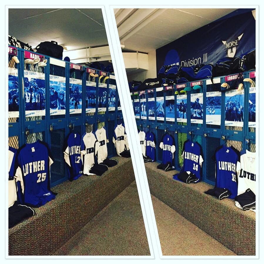 NorseSoftball's tweet photo. A little Blue vs. White today on the diamond! #LCSB48 http://t.co/DnCr5ZZj3N