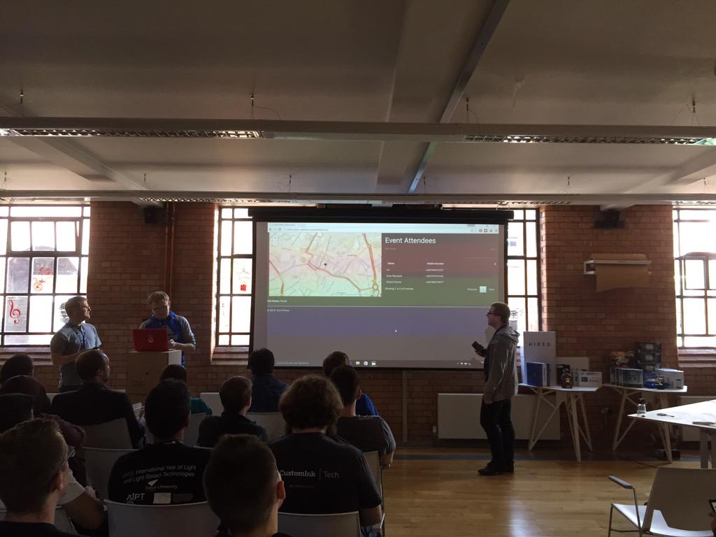 hackferencebrum's tweet image. Don't Panic - allowing event attendees (charity walks, etc) to hit a panic button and get help.