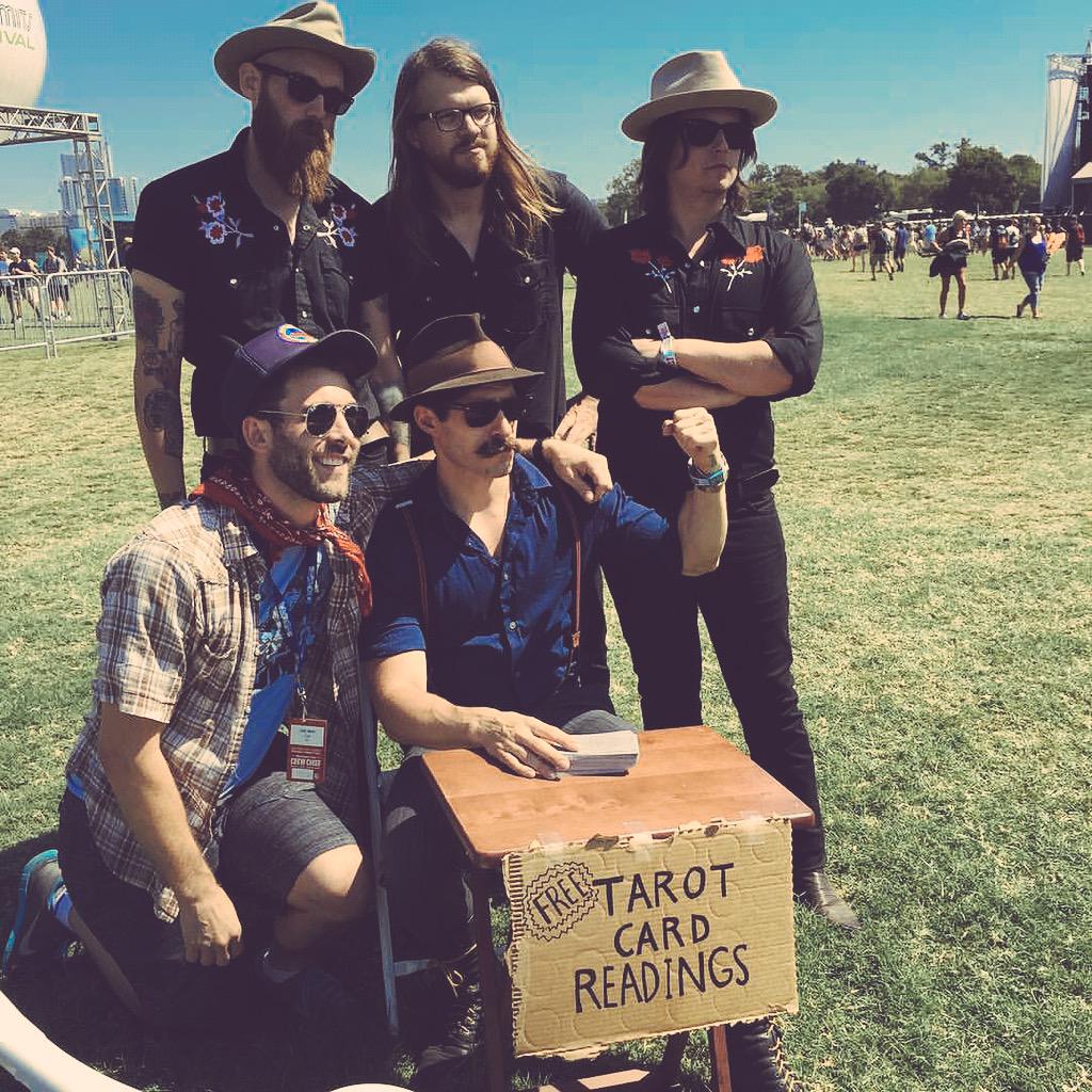 leopoldfiction's tweet photo. If you don't like the results we'll give you some cement boots. #westernthugs #sleepwithfishes #Tarot #ACLFest #atx http://t.co/fGUkH7Ikpw