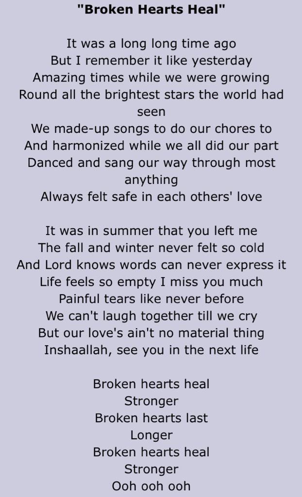 Broken - Peom/Song lyrics
