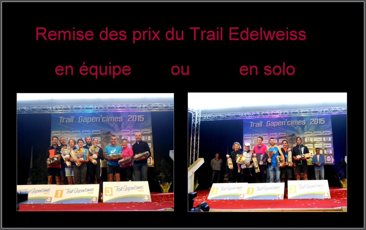Remise des prix du #Trail #Edelweiss en #équipe ou en #solo
<a href="/gapencimes/">Gapencimes</a>