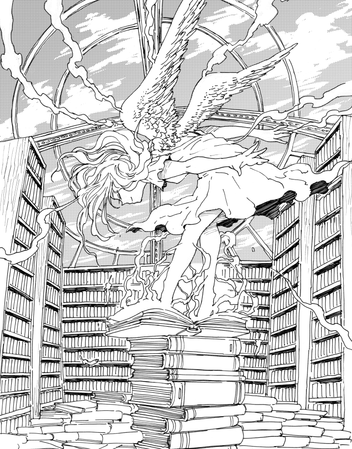 天使の日というのでぎりぎり描いてみた 
