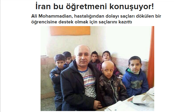 Hastalığından dolayı saçları dökülen öğrencisiyle dalga geçtikleri için saçını kazıtan Öğretmen'e kocaman alkış!