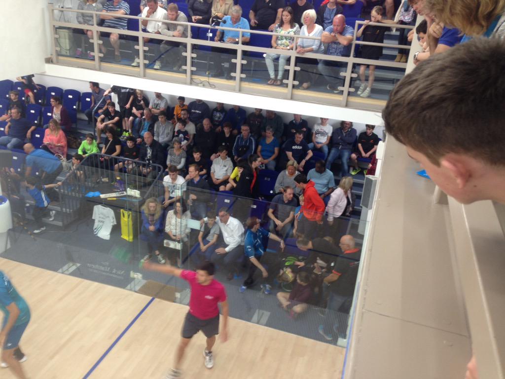 Fantastic crowd down at @Hallamshire for the final of the @nickmatthew Academy #CourtCraft #SteelCityOpen