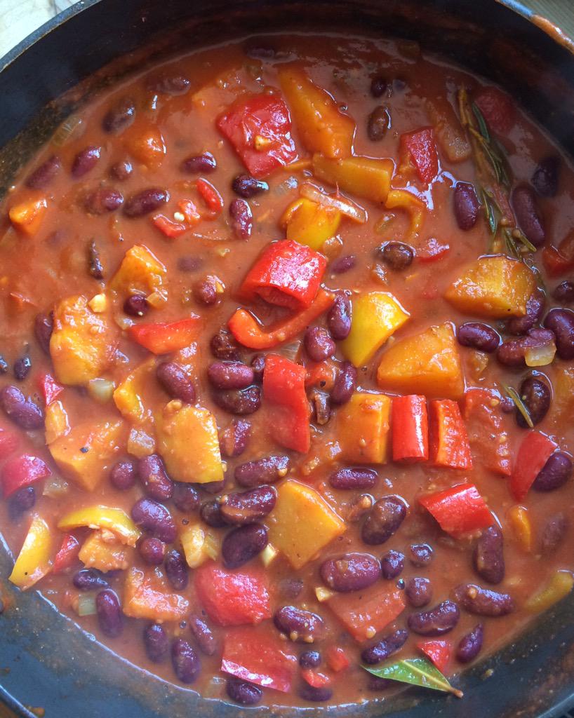 Roasted Butternut, Pepper &amp; Tomato Chilli
#preparation #meatfreemonday 
#flavours #nowtoinfuse 
#LoveFood