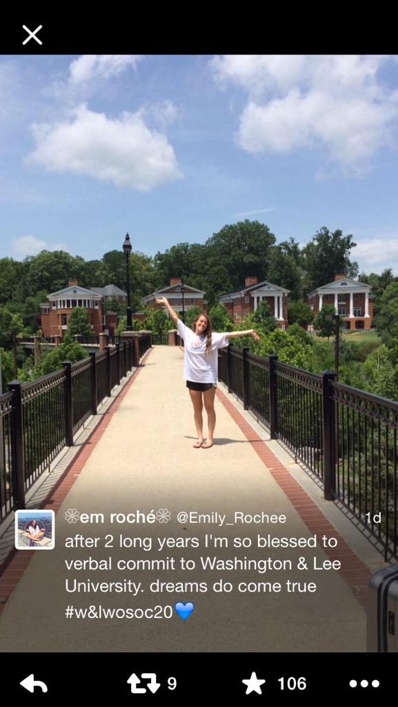 Congrats to Emily for committing to Washington and Lee!! So proud of you and your hard work on and off the field🎉🎈