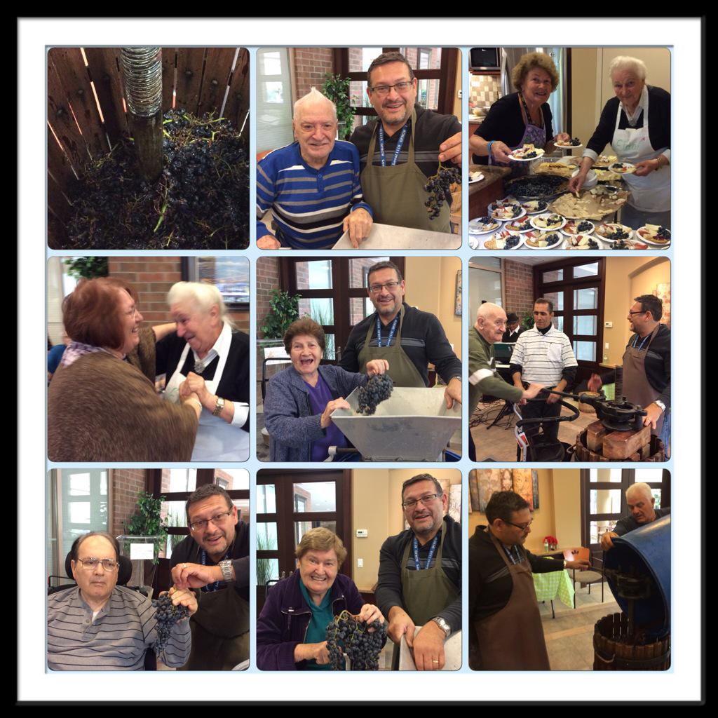 VLG residents make home made wine! #vlgrec #wineandcheese #italiantraditions #winemaking