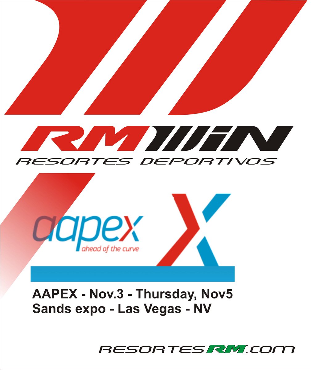RMresortes's tweet photo. Llega una nueva edición de @AAPEXShow y vamos a estar ahí!!
Allá vamos Las Vegas 2015! #RMeventos http://t.co/WtYxSbtdnj