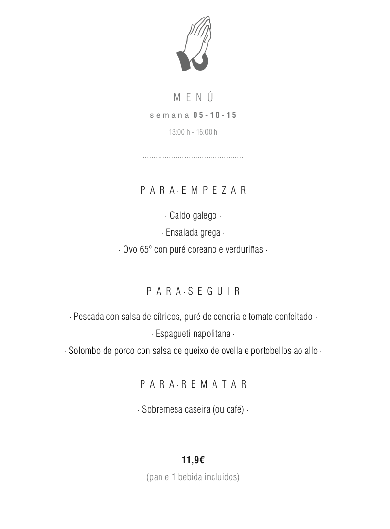 resasrestaurant's tweet photo. #MENÚ @resasrestaurant @decompostela 5-9 outubro (13-16h) #Caldo #EnsaladaGrega #PescadaCítricos #Solombo #Spagueti.. http://t.co/CBIPT5CQEn