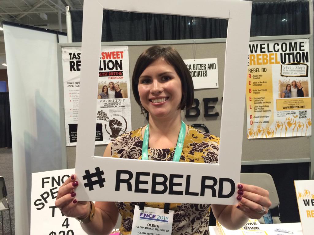 Rebelling against diets and embracing mindful eating. I'm a #rebelRD! #fnce